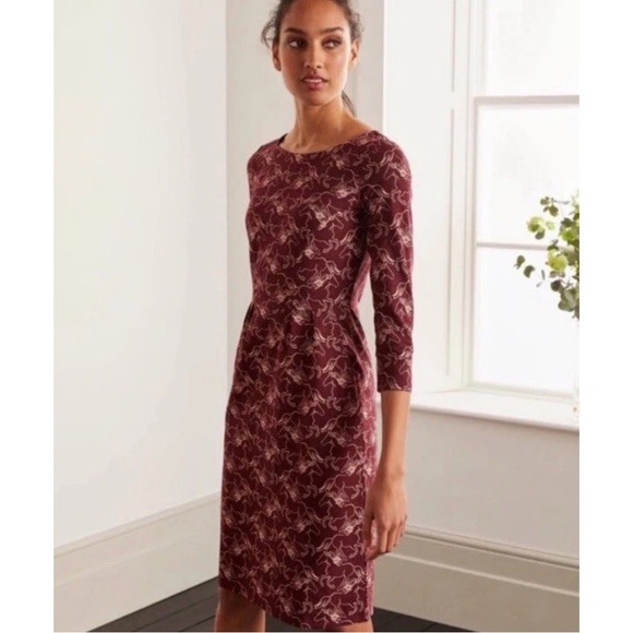 Boden Penny dress wild horse print rust red 23521 - Picture 2 of 12